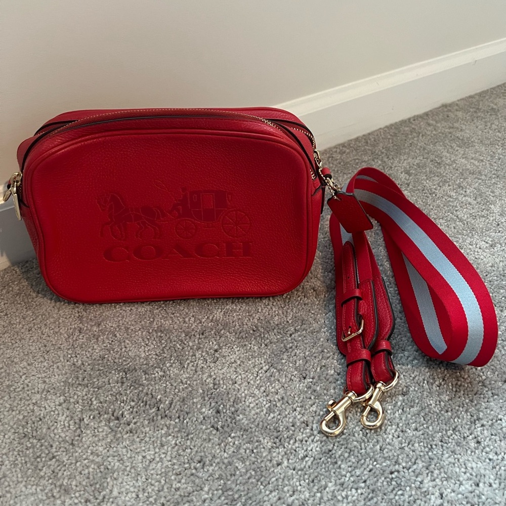 Coach Horse & Carriage Crossbody - Red